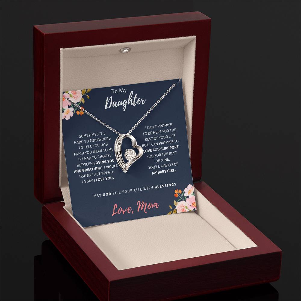 To My Daughter | I Love You | Forever Love Necklace