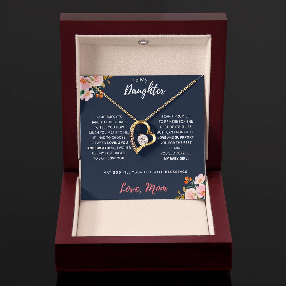 To My Daughter | I Love You | Forever Love Necklace