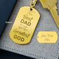 The Best Dad | Dog Tag Keychain