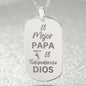 El Mejor Papá - Dog Tag Necklace