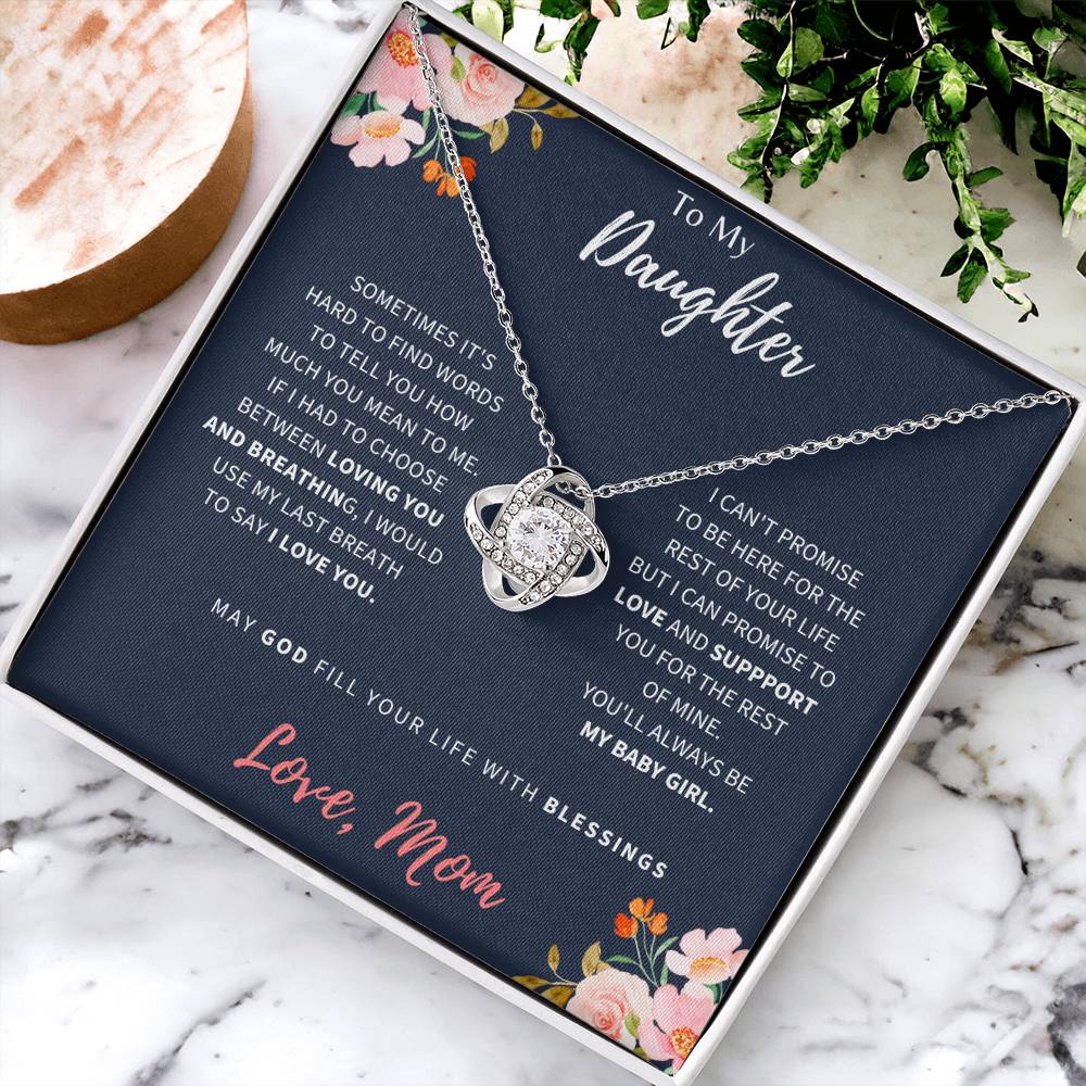 To My Daughter | I Love You | Love Knot Necklace