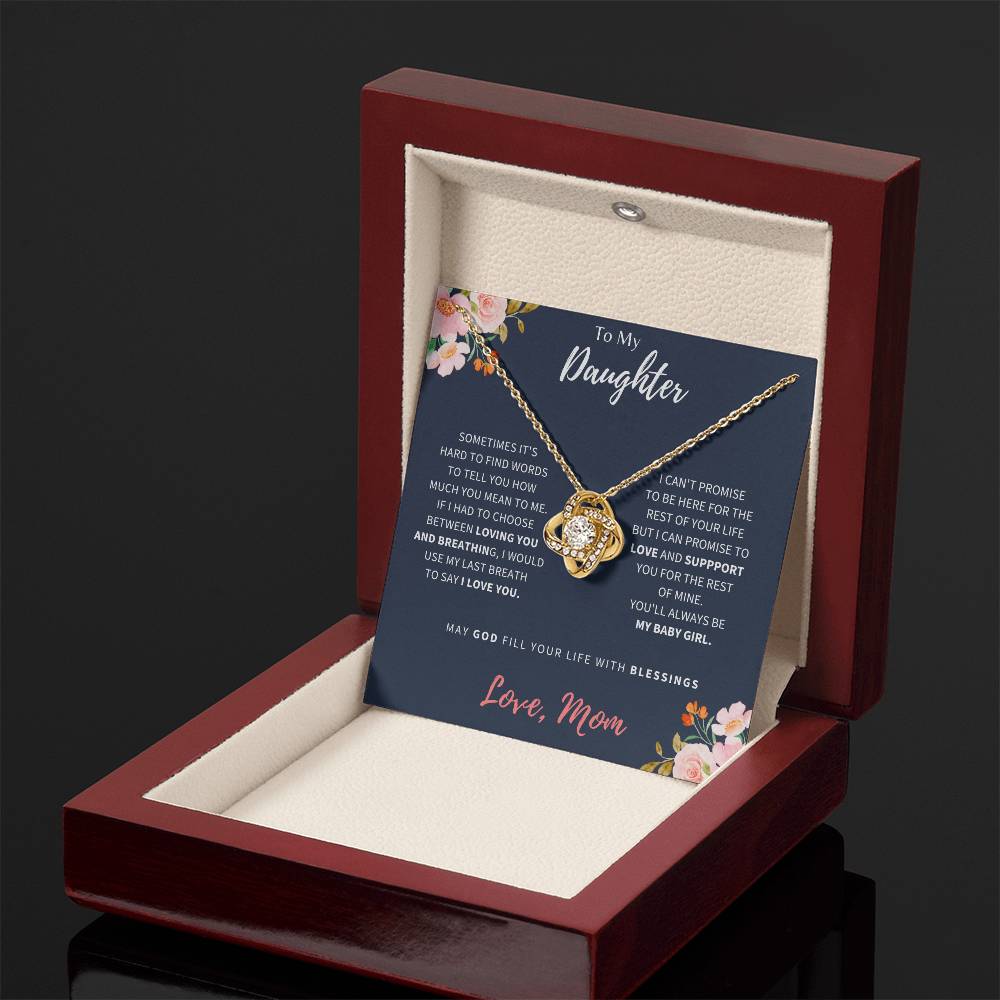 To My Daughter | I Love You | Love Knot Necklace