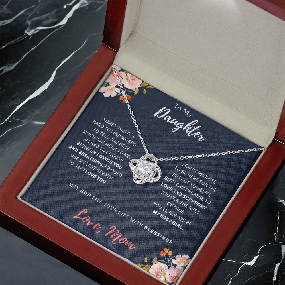 To My Daughter | I Love You | Love Knot Necklace