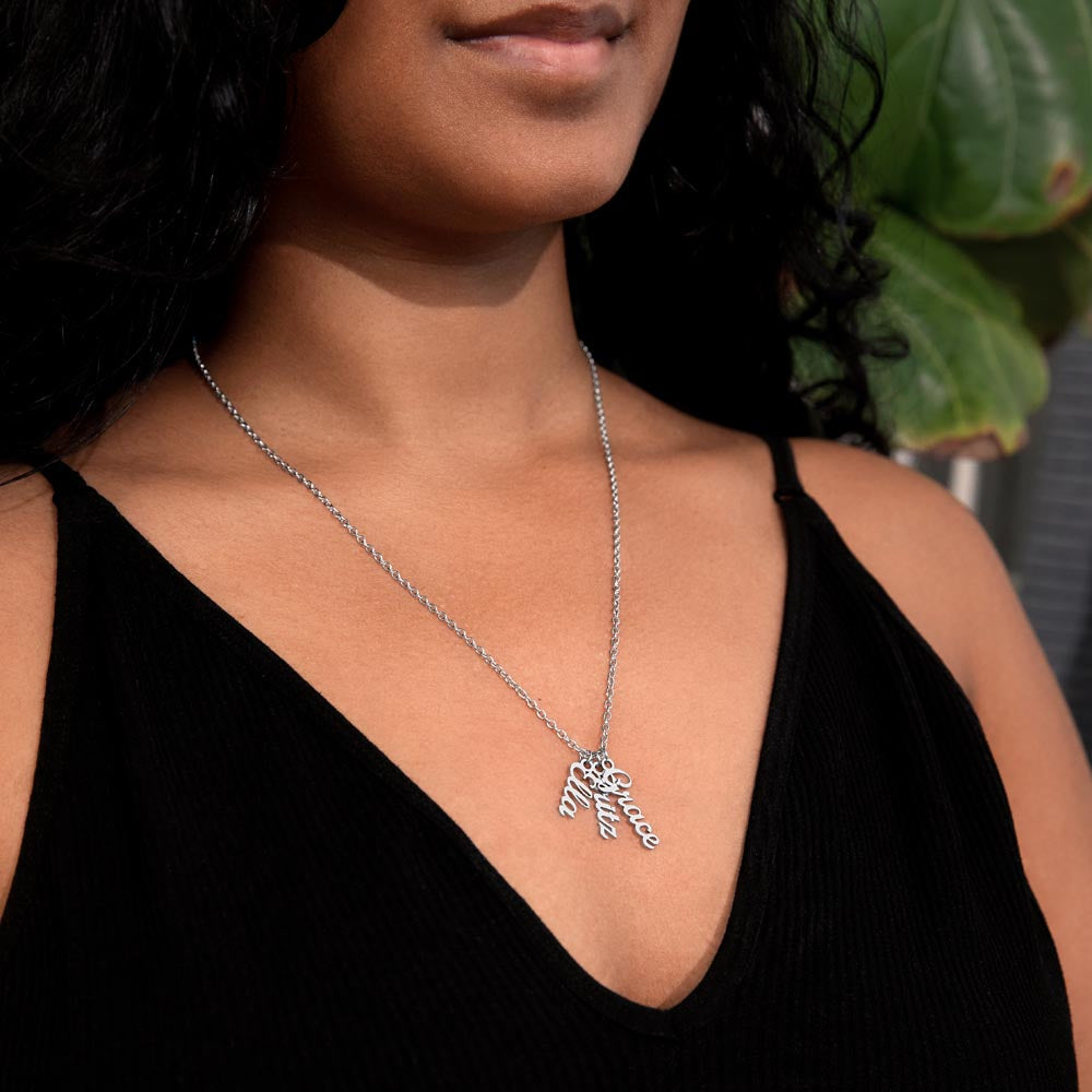 To Our Grandma | You'll always be close to our heart | Multi Name Vertical Necklace