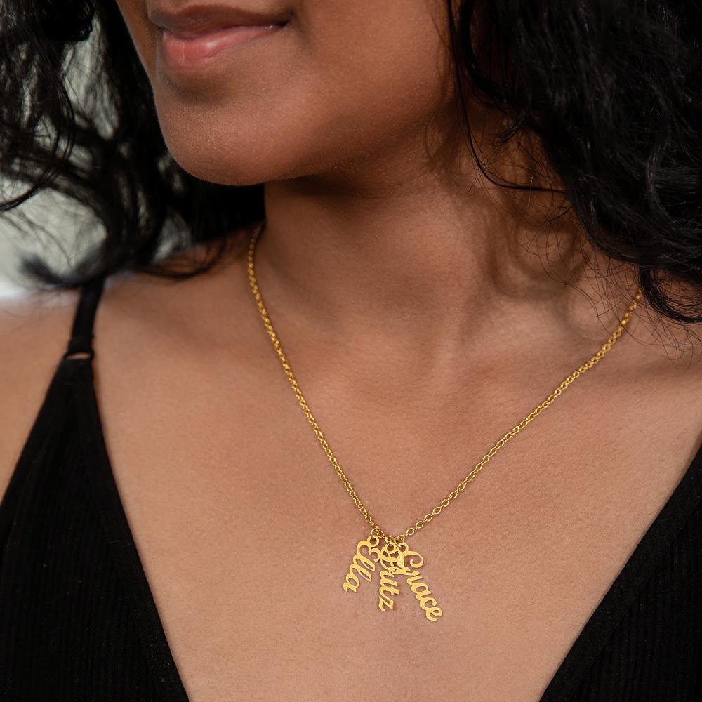 To Our Grandma | You'll always be close to our heart | Multi Name Vertical Necklace