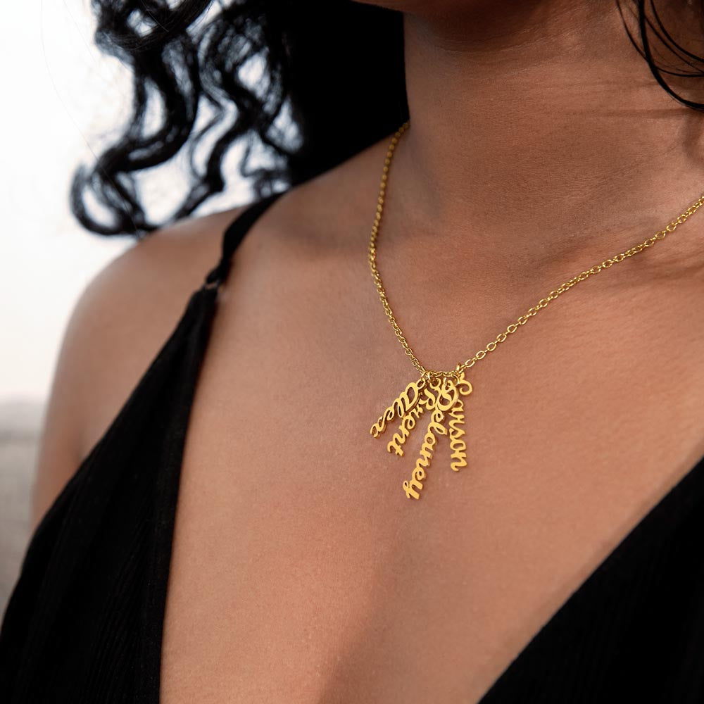 To Our Grandma | You'll always be close to our heart | Multi Name Vertical Necklace