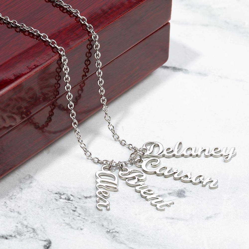 To Our Grandma | You'll always be close to our heart | Multi Name Vertical Necklace