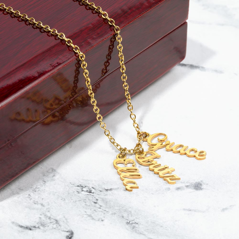 To Our Grandma | You'll always be close to our heart | Multi Name Vertical Necklace