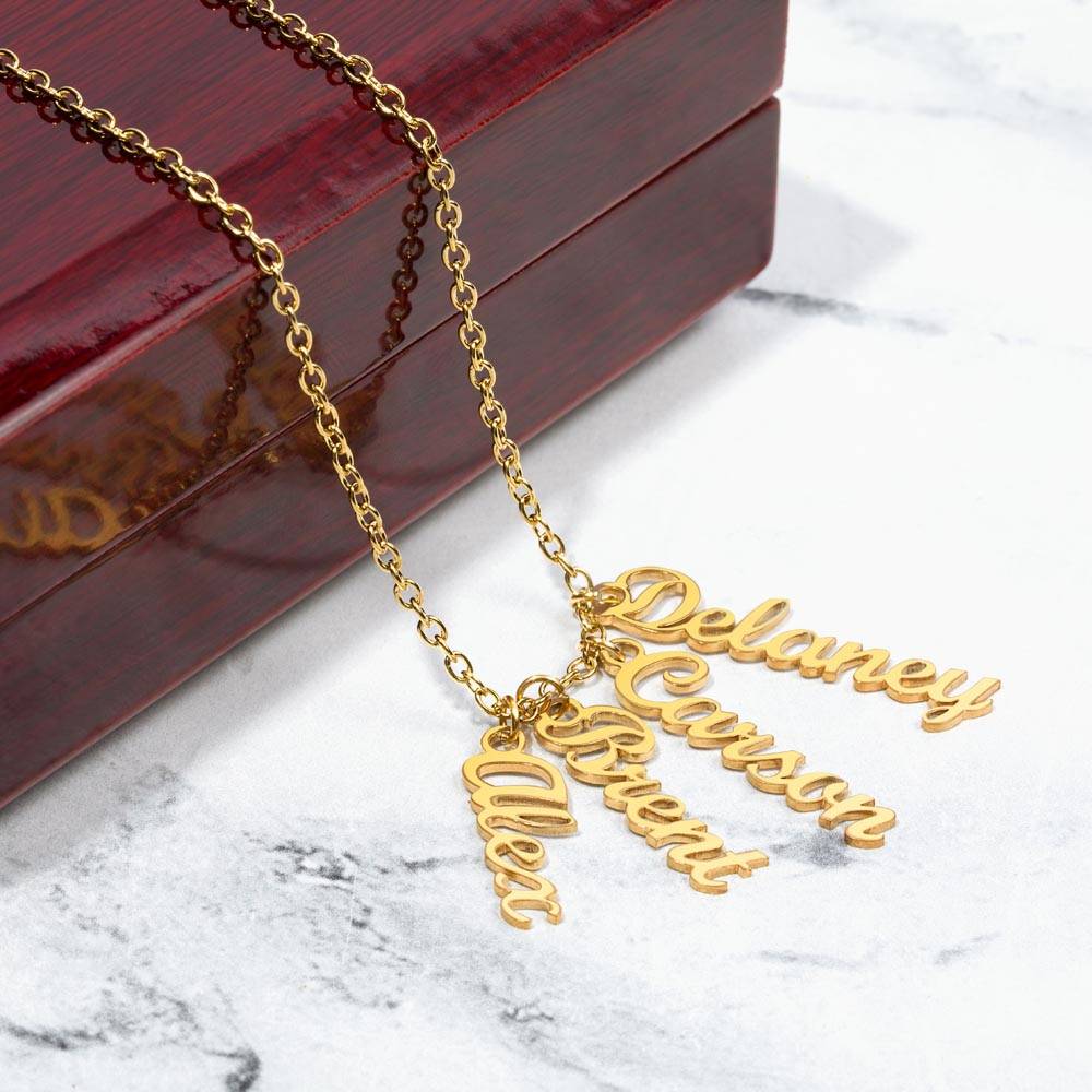 To Our Grandma | You'll always be close to our heart | Multi Name Vertical Necklace