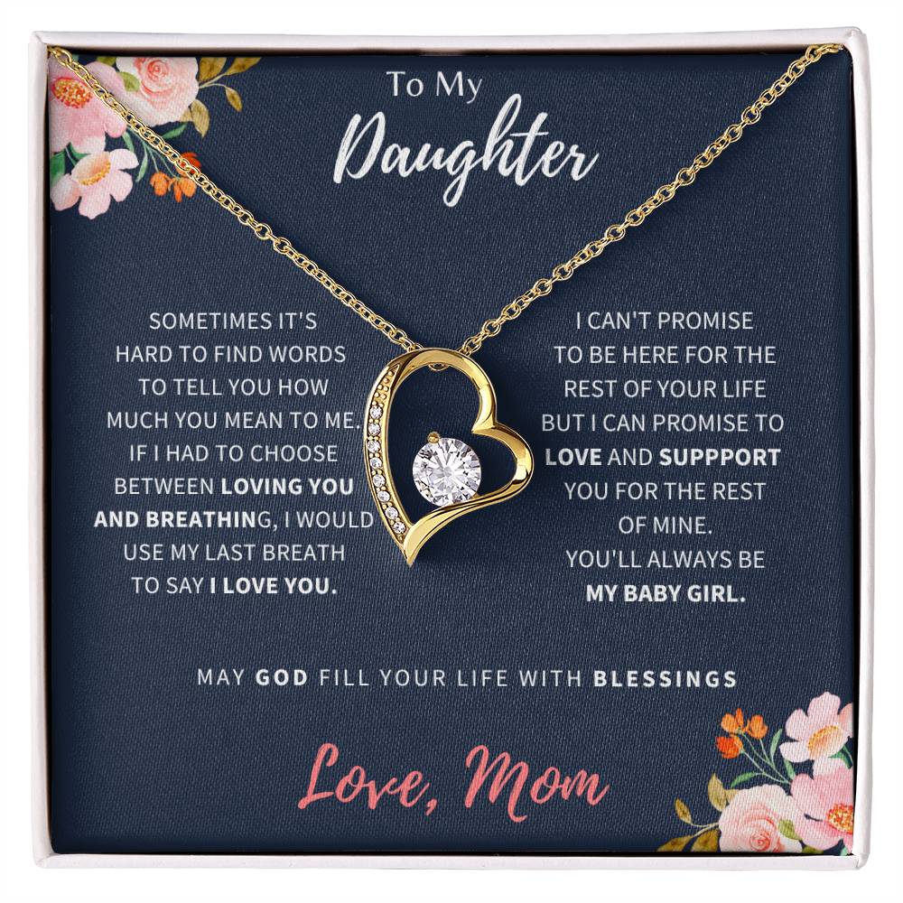 To My Daughter | I Love You | Forever Love Necklace