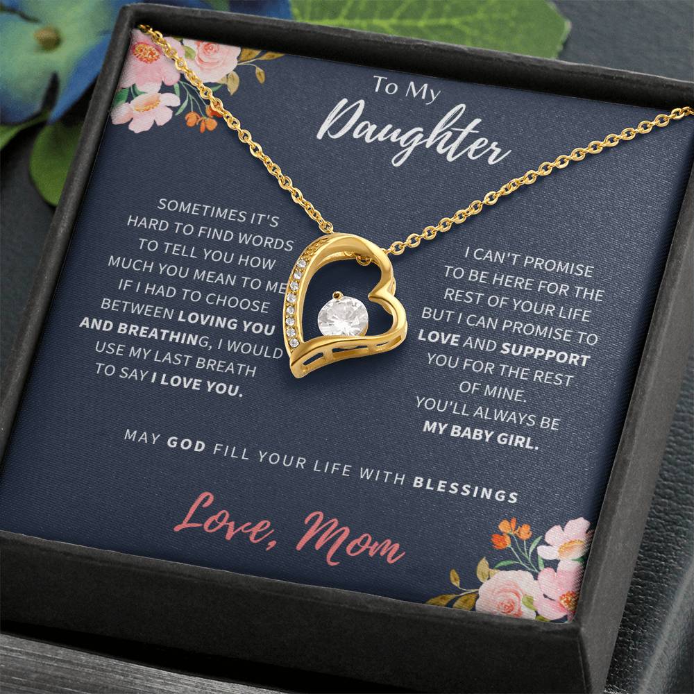 To My Daughter | I Love You | Forever Love Necklace