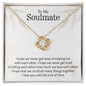 To My Soulmate | I Love You Until The End Of Time - Love Knot Necklace