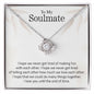 To My Soulmate | I Love You Until The End Of Time - Love Knot Necklace