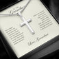 To My Grandson | Never Forget That I Love You - Stainless Steel Cross Necklace