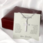 To My Grandson | Never Forget That I Love You - Stainless Steel Cross Necklace