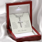 To My Grandson | Never Forget That I Love You - Stainless Steel Cross Necklace