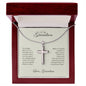 To My Grandson | Never Forget That I Love You - Stainless Steel Cross Necklace