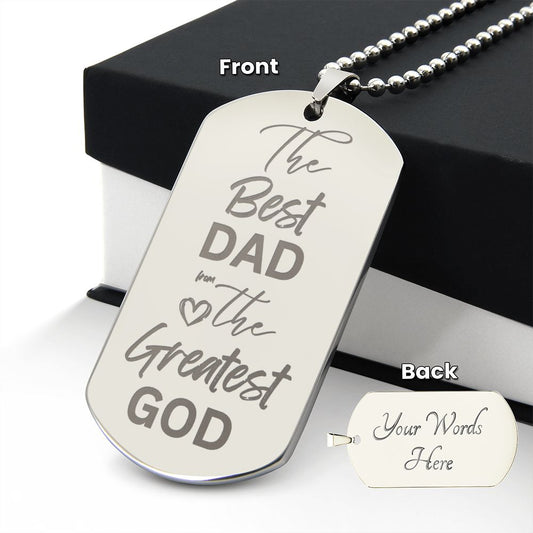The Best Dad | Dog Tag Necklace