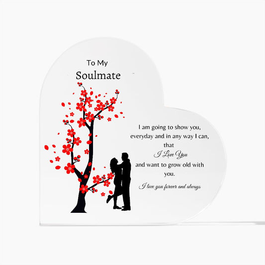 To My Soulmate | Any Way I Can | Heart Plaque