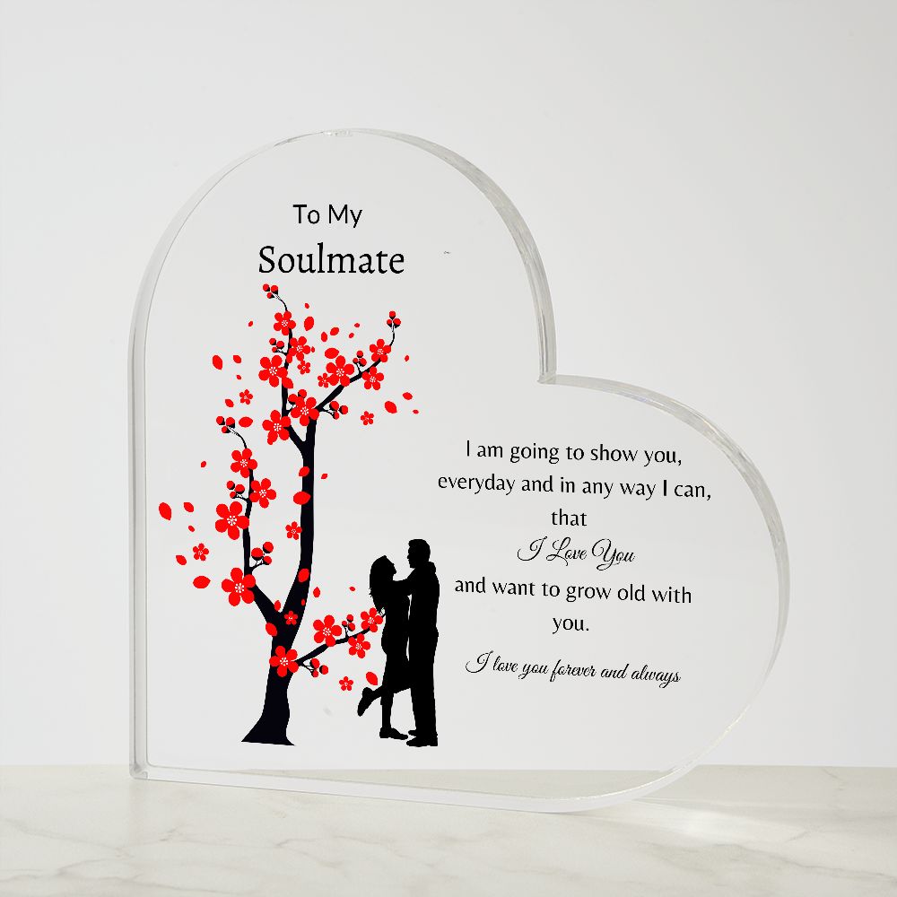 To My Soulmate | Any Way I Can | Heart Plaque