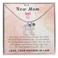 To a New Mom | Baby Feet Necklace with Birthstone