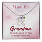 I love You Grandma | Baby Feet Necklace with Birthstone