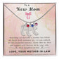 To a New Mom | Baby Feet Necklace with Birthstone