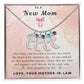 To a New Mom | Baby Feet Necklace with Birthstone