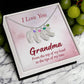 I love You Grandma | Baby Feet Necklace with Birthstone