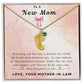 To a New Mom | Baby Feet Necklace with Birthstone