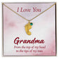 I love You Grandma | Baby Feet Necklace with Birthstone