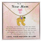To a New Mom | Baby Feet Necklace with Birthstone