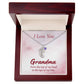 I love You Grandma | Baby Feet Necklace with Birthstone