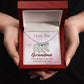 I love You Grandma | Baby Feet Necklace with Birthstone