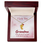 I love You Grandma | Baby Feet Necklace with Birthstone