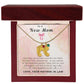To a New Mom | Baby Feet Necklace with Birthstone