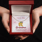 I love You Grandma | Baby Feet Necklace with Birthstone