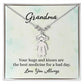 To My Grandma | Your Hugs and Kisses | Kid Charm Necklace