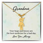 To My Grandma | Your Hugs and Kisses | Kid Charm Necklace