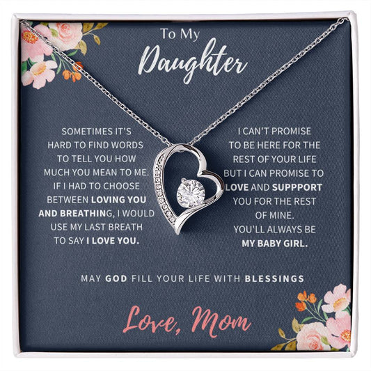 To My Daughter | I Love You | Forever Love Necklace